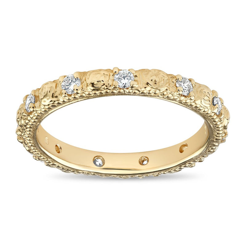 Helen Ficalora Rose Flower Diamond Ring in 14k Gold 