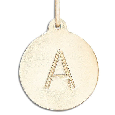"A" Alphabet Charm 14k Yellow Gold Jewelry For Initial Necklace And Letter Necklace From Helen Ficalora Every Letter And Initial Available