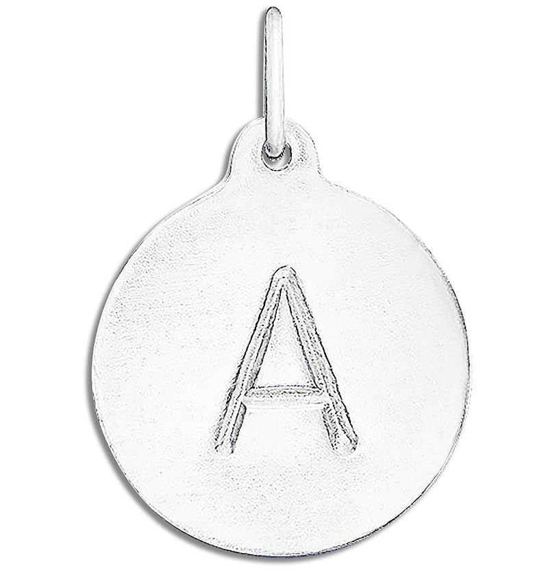 "A" Alphabet Charm Sterling Silver Jewelry For Necklaces And Bracelets From Helen Ficalora Every Letter And Initial Available
