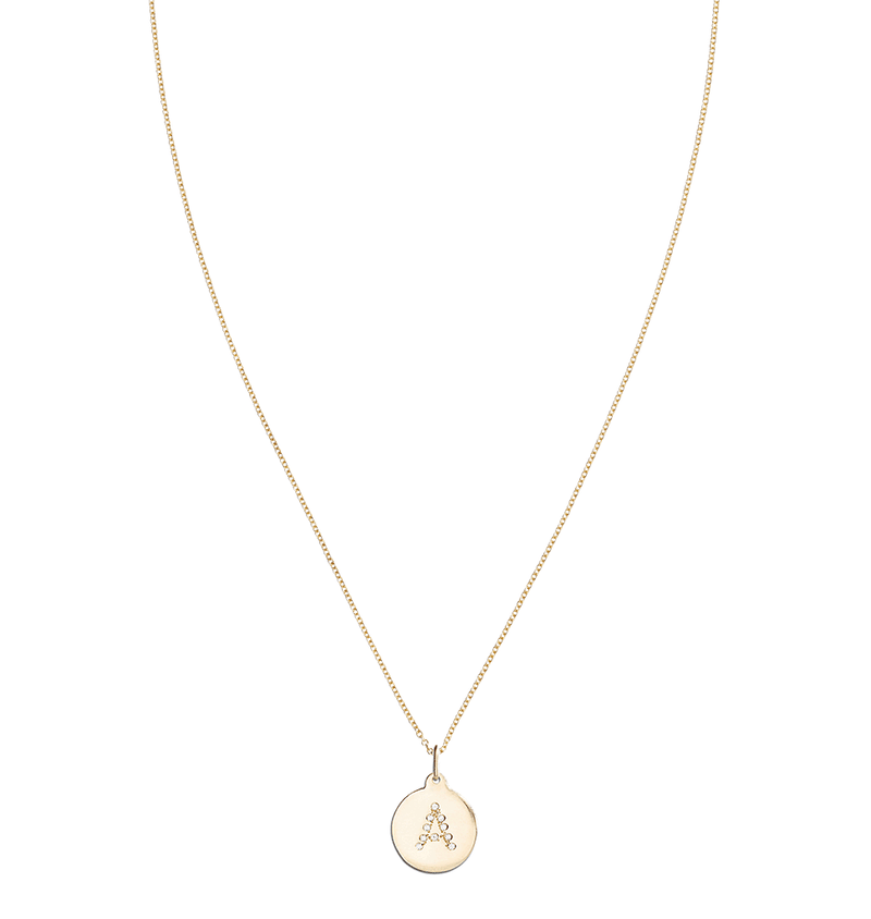 "A" Alphabet Charm 14k Yellow Gold Pavé Diamond Jewelry For Necklaces And Bracelets From Helen Ficalora Every Letter And Initial Available