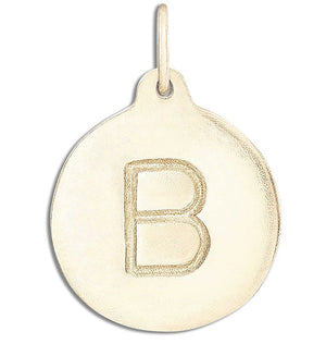 "B" Alphabet Charm 14k Yellow Gold Jewelry For Necklaces And Bracelets From Helen Ficalora Every Letter And Initial Available
