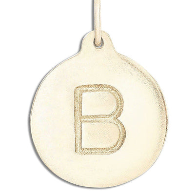 "B" Alphabet Charm 14k Yellow Gold Jewelry For Necklaces And Bracelets From Helen Ficalora Every Letter And Initial Available