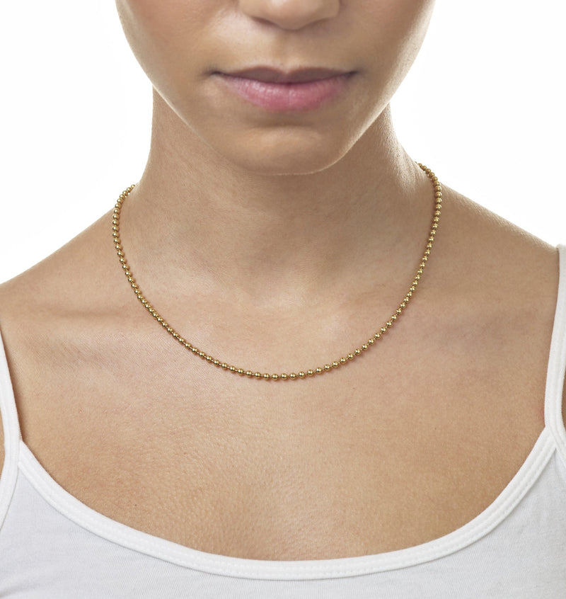 Ball Chain Yellow Gold Jewelry For Necklaces From Helen Ficalora
