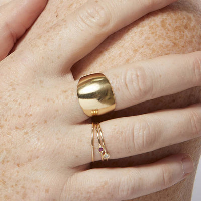 Helen Ficalora 14K Yellow Gold Wide Band Ring