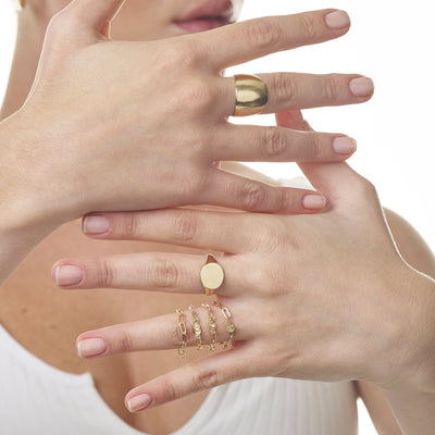 Helen Ficalora 14K Yellow Gold Wide Band Ring