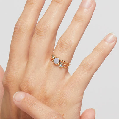 Helen Ficalora Stackable Small Diamond Ring - 14k Yellow Gold