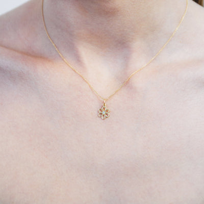 Birth Jewel Flower Charm With Ruby Jewelry Helen Ficalora