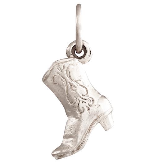 Cowboy Boot Mini Charm Jewelry Helen Ficalora 14k White Gold