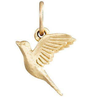 Dove Mini Charm Jewelry Helen Ficalora 14k Yellow Gold