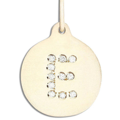 "E" Alphabet Charm 14k Yellow Gold Pavé Diamond Jewelry For Necklaces And Bracelets From Helen Ficalora Every Letter And Initial Available