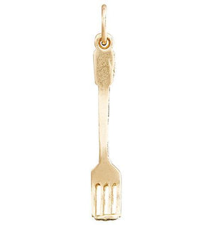 Fork Mini Charm Jewelry Helen Ficalora 14k Yellow Gold
