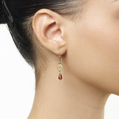 Helen Ficalora Gold Disc Dangle Earrings with Diamonds
