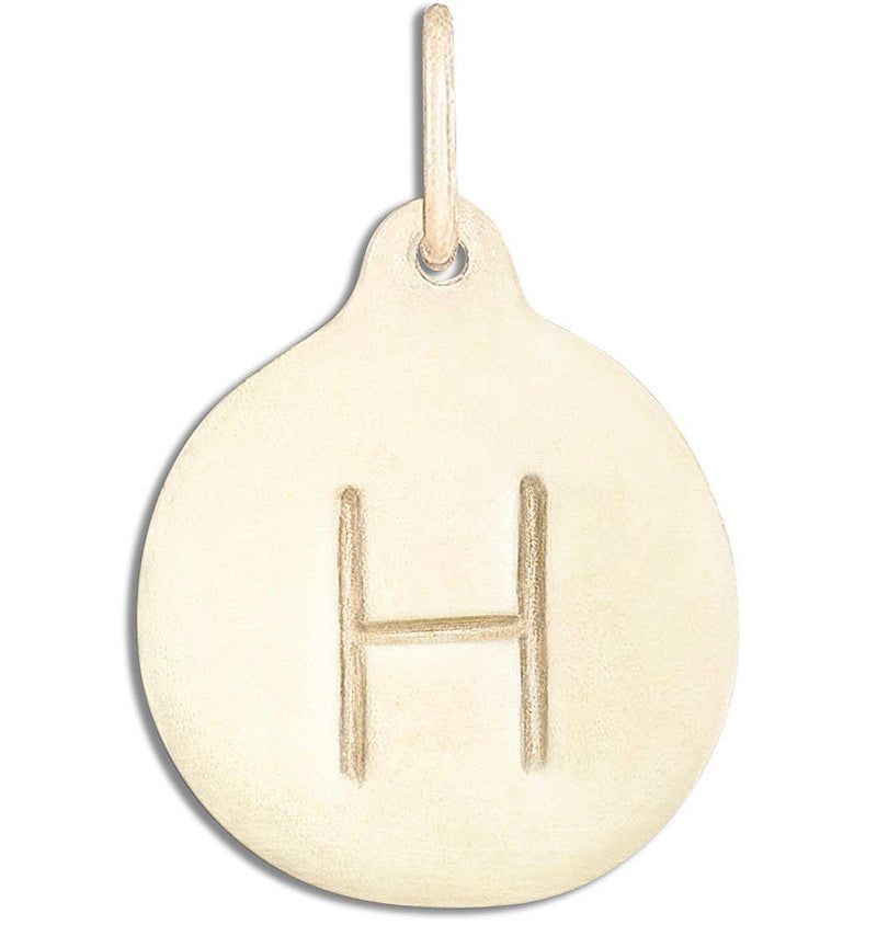 "H" Alphabet Charm Jewelry Helen Ficalora 14k Yellow Gold  For Necklaces And Bracelets