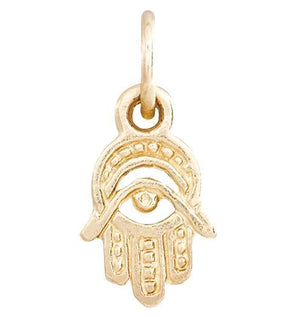 Helen Ficalora Mini Hamsa Hand Charm in 14K Yellow Gold