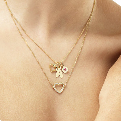 "A" Bubble Letter Charm Jewelry Helen Ficalora 14k Yellow Gold For Necklaces And Bracelets