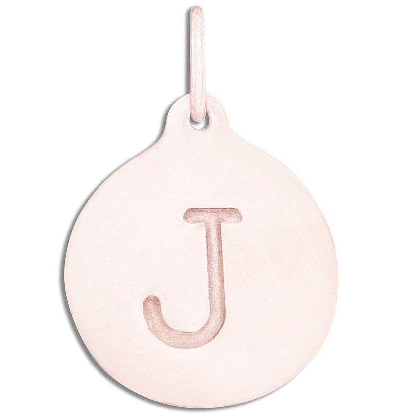 "J" Alphabet Charm Jewelry Helen Ficalora 14k Pink Gold For Necklaces And Bracelets