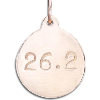 "26.2" Marathon Disk Charm Jewelry Helen Ficalora 14k Pink Gold