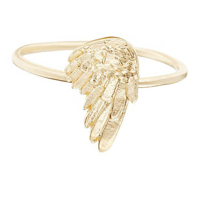 Helen Ficalora Angel Wing Ring 14K Yellow Gold