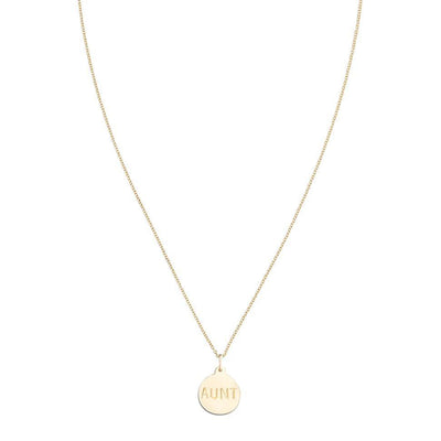 "Aunt" Disk Charm Jewelry Helen Ficalora