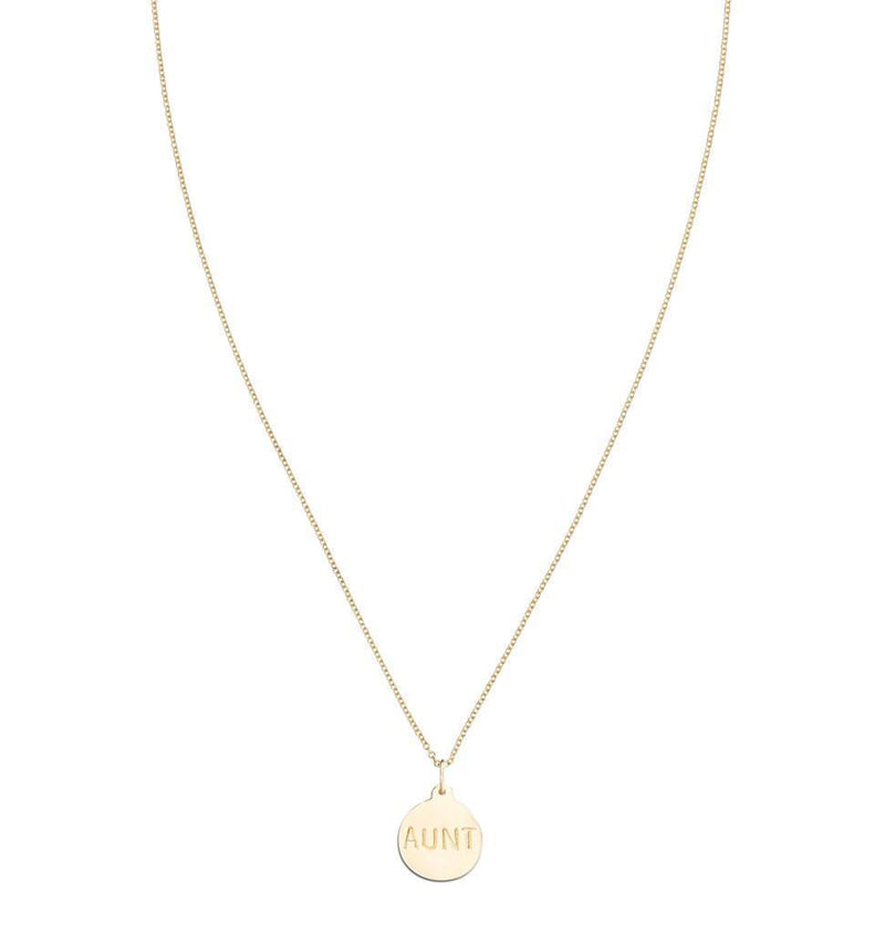 "Aunt" Disk Charm Jewelry Helen Ficalora