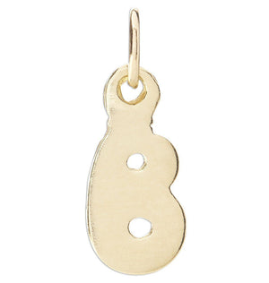 "B" Bubble Letter Charm Jewelry Helen Ficalora 14k Yellow Gold For Necklaces And Bracelets
