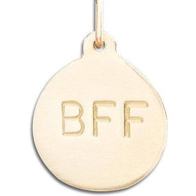 "BFF" Disk Charm Jewelry Helen Ficalora 14k Yellow Gold For Necklaces And Bracelets