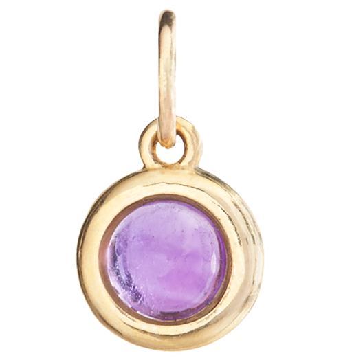 Birth Jewel Cabochon Charm With Amethyst Jewelry Helen Ficalora 14k Yellow Gold