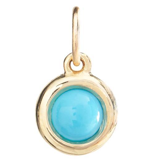 Helen Ficalora Cabochon Gold Turquoise Stone Pendant