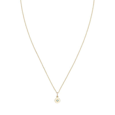 Helen Ficalora 14k Gold Small Aquamarine Birthstone Charm for Necklaces & Bracelets