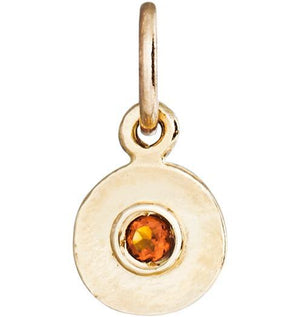 Helen Ficalora 14k Gold November Birthstone Citrine Mini Disk Charm