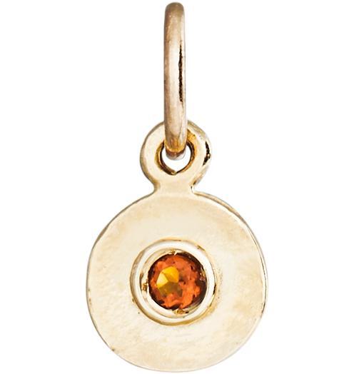 Helen Ficalora 14k Gold November Birthstone Citrine Mini Disk Charm