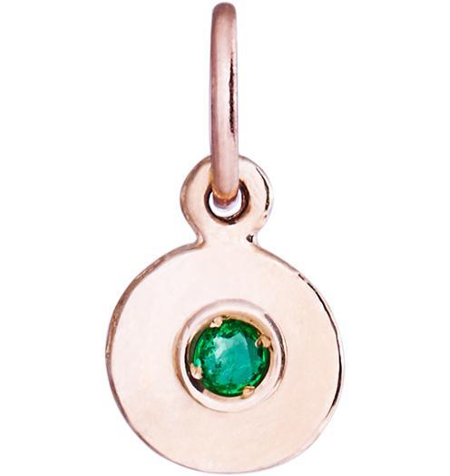 Helen Ficalora 14k Rose Gold Emerald Charm for Bracelets & Necklace