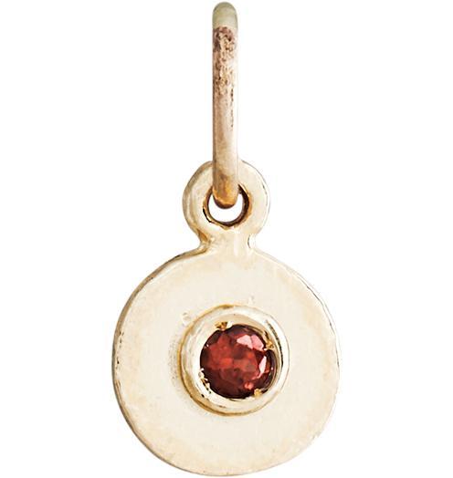 Helen Ficalora 14K Gold Garnet Pendant - January Birthstone