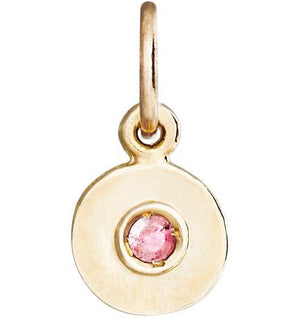 Helen Ficalora 14k Gold October Birthstone Pink Tourmaline Charm