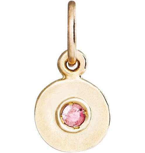 Helen Ficalora 14k Gold October Birthstone Pink Tourmaline Charm