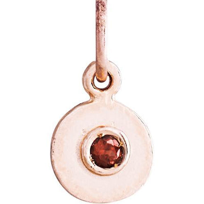 Birth Jewel Mini Disk Charm With Ruby Jewelry Helen Ficalora 14k Pink Gold v