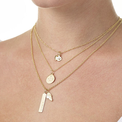 Birth Jewel Mini Disk Charm With Diamond Jewelry Helen Ficalora 14k Yellow Gold For Necklaces And Bracelets