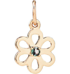 Birth Jewel Flower Charm With Alexandrite Jewelry Helen Ficalora 14k Yellow Gold