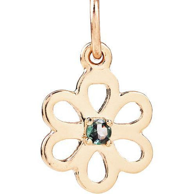 Birth Jewel Flower Charm With Alexandrite Jewelry Helen Ficalora 14k Yellow Gold