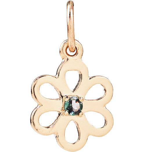 Birth Jewel Flower Charm With Alexandrite Jewelry Helen Ficalora 14k Yellow Gold