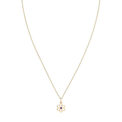 Birth Jewel Flower Charm With Amethyst Jewelry Helen Ficalora