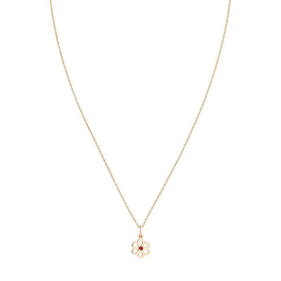 Birth Jewel Flower Charm With Ruby Jewelry Helen Ficalora