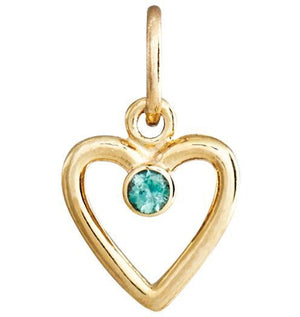 Birth Jewel Heart Charm With Alexandrite Jewelry Helen Ficalora 14k Yellow Gold