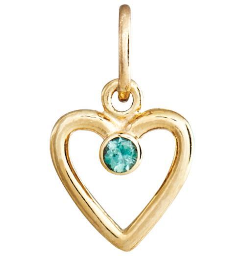Birth Jewel Heart Charm With Alexandrite Jewelry Helen Ficalora 14k Yellow Gold