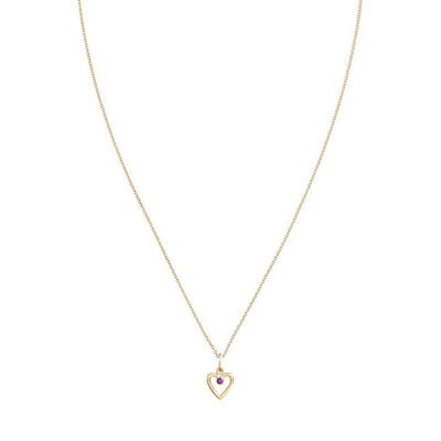 Helen Ficalora 14k Gold Amethyst Heart Pendant
