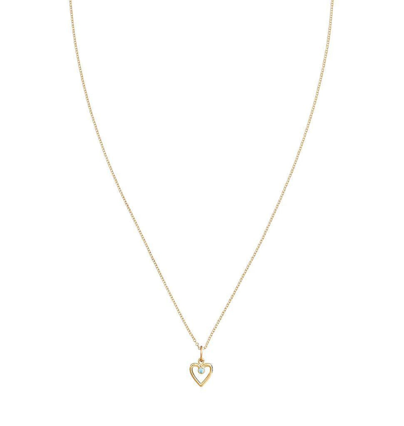 Birth Jewel Heart Charm With Blue Zircon Jewelry Helen Ficalora