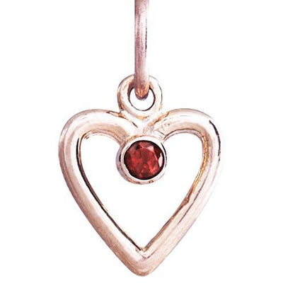 Birth Jewel Heart Charm With Citrine Jewelry Helen Ficalora 14k Pink Gold