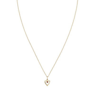 Birth Jewel Heart Charm With Garnet Jewelry Helen Ficalora