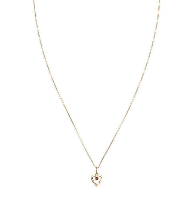 Birth Jewel Heart Charm With Garnet Jewelry Helen Ficalora