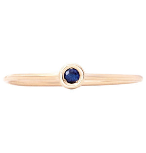 Birth Jewel Stacking Ring With Sapphire Jewelry Helen Ficalora 14k Yellow Gold 5